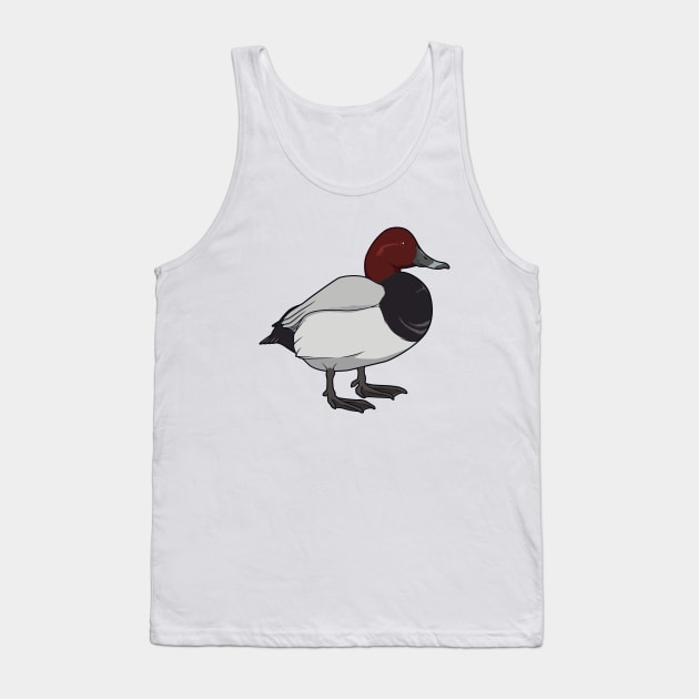 Drawing of Common pochard Tank Top by Modern Medieval Design